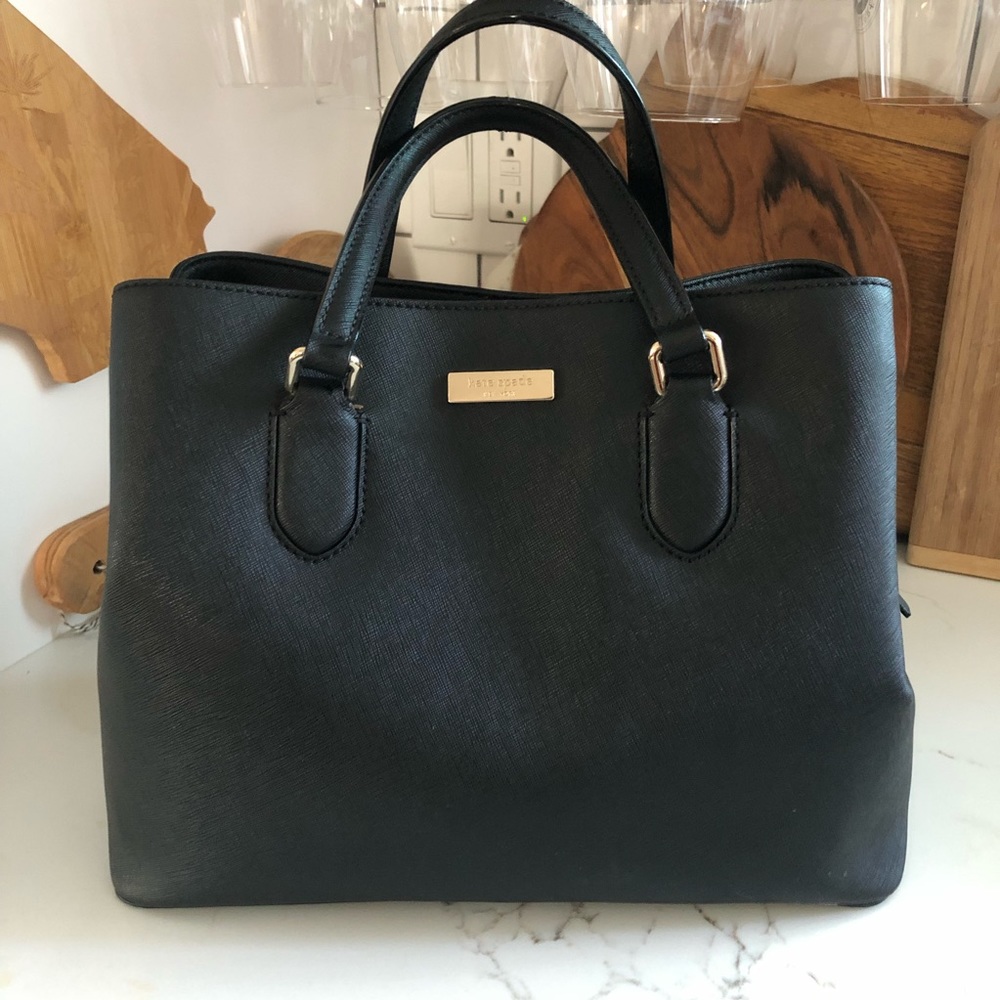 Black leather Kate spade bag